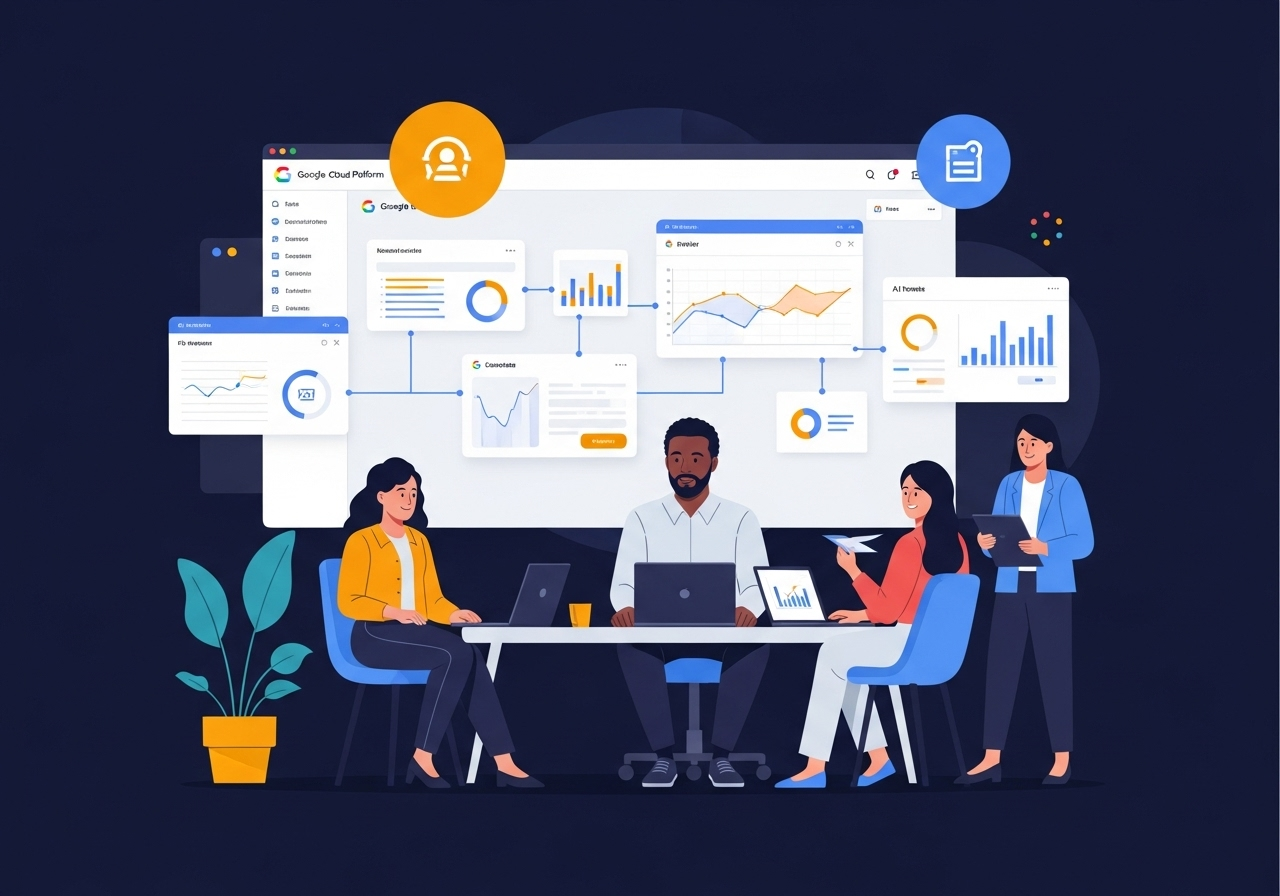 Ecossistema de soluções da Paralaxe Analytics na Google Cloud Platform