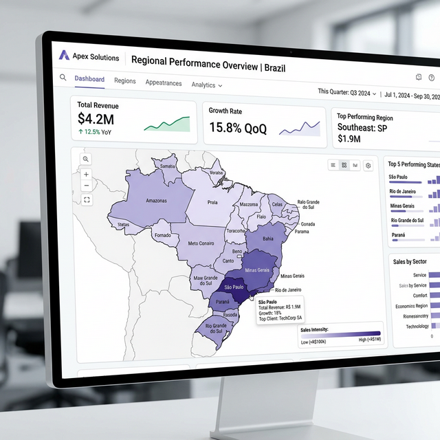 Heatmap de Performance Regional